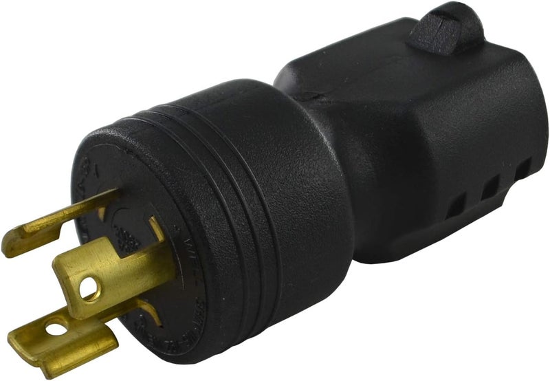 Conntek 30121 NEMA L6-15P to NEMA 6-15R Locking Plug 250-Volt Adapter - Image 1